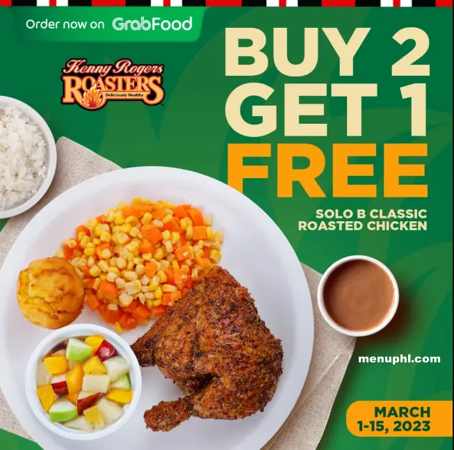 KENNY ROGERS ROASTERS MENU PHILIPPINES & UPDATED PRICES 2023