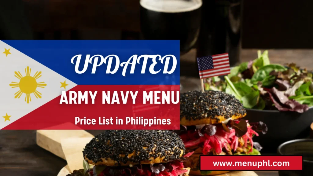 Army Navy Menu  Philippines