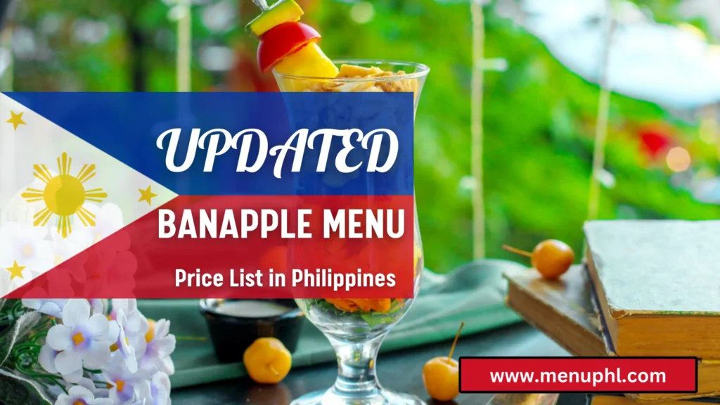 BANAPPLE MENU PHILIPPINES