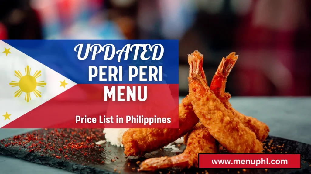 Peri peri chicken menu Philippines 