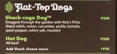 SHAKE SHACK FLAT-TOP DOGS PRICES