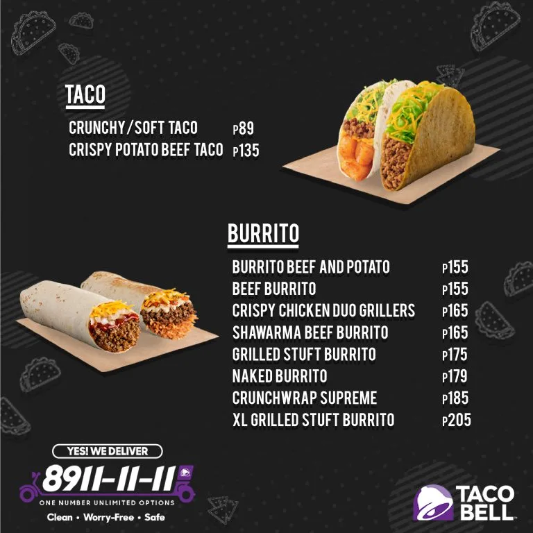 TACO BELL MENU PHILIPPINES & UPDATED PRICES 2024