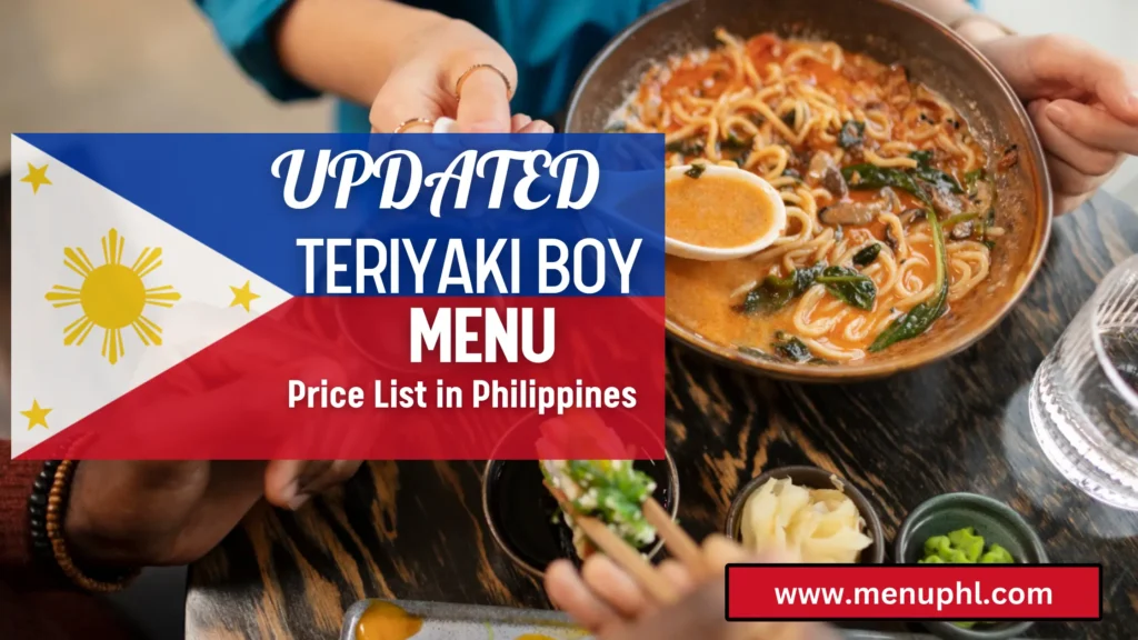 Teriyaki boy menu philippines