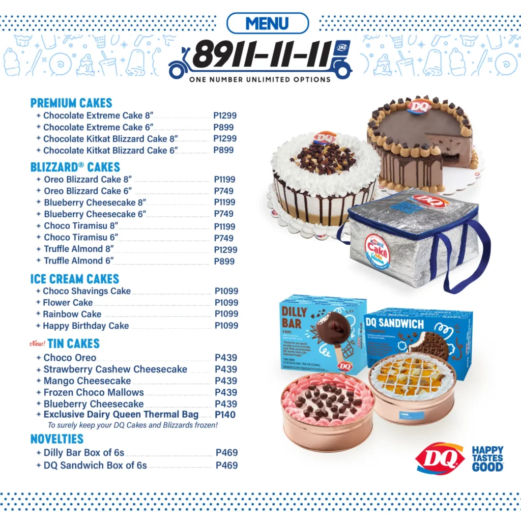 DAIRY QUEEN MENU PHILIPPINES UPDATED PRICES 2024