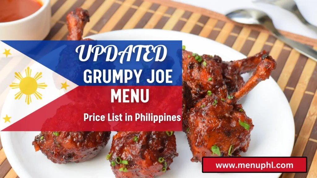 GRUMPY JOE MENU PHILIPPINES