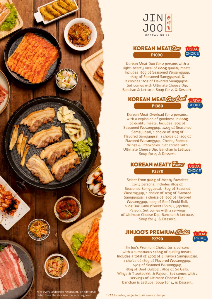 JIN JOO KOREAN MEAT PRICES