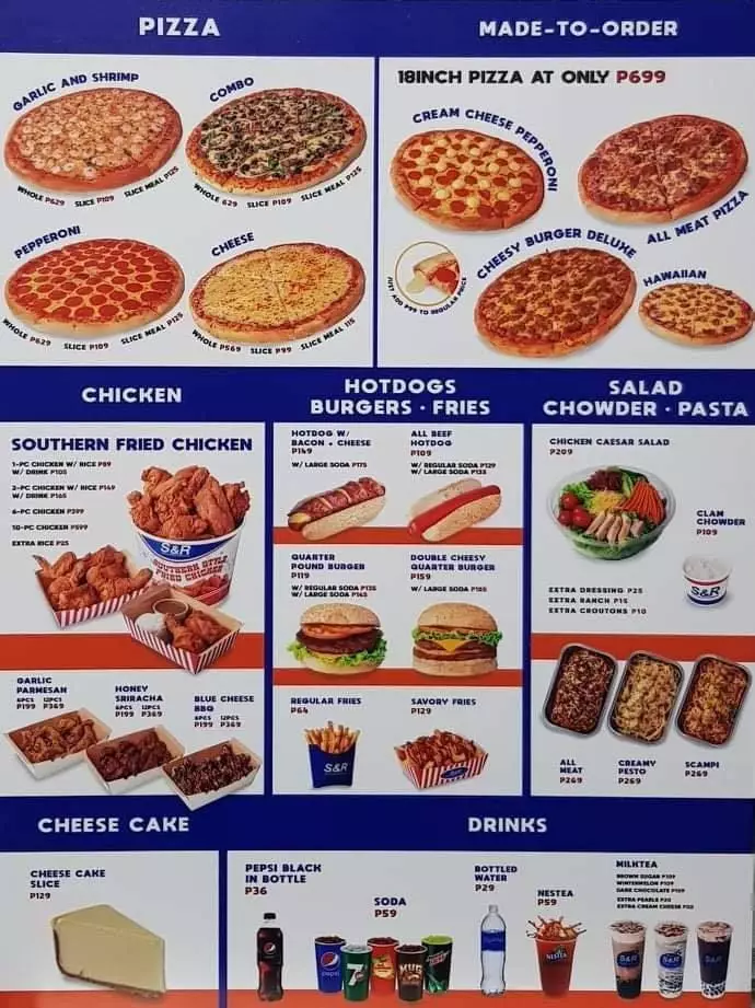 S & R SOUTHERN-STYLE FRIED CHICKEN PRICES