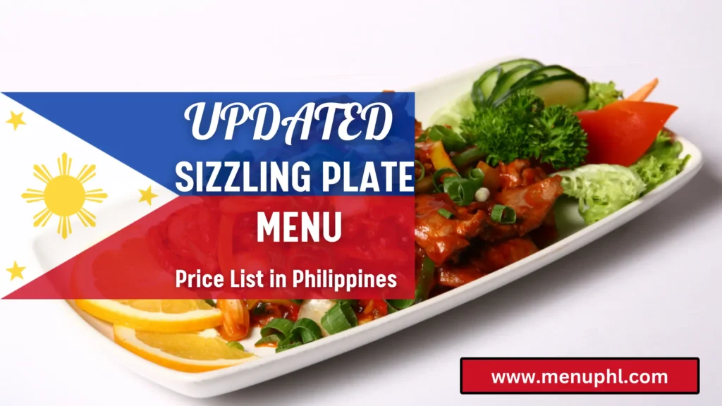 SIZZLING PLATE MENU PHILIPPINES