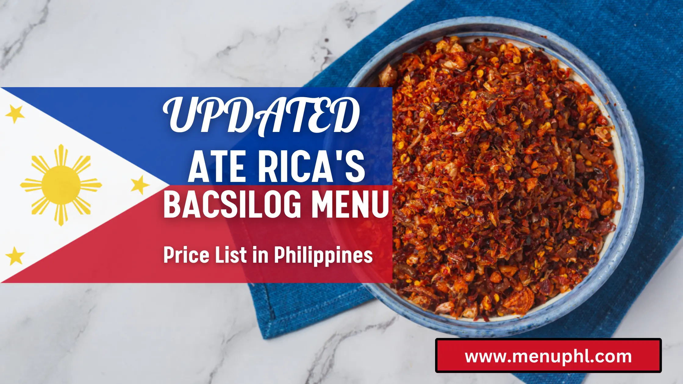 ATE RICA’S BACSILOG MENU PHILIPPINES & UPDATED PRICES 2024