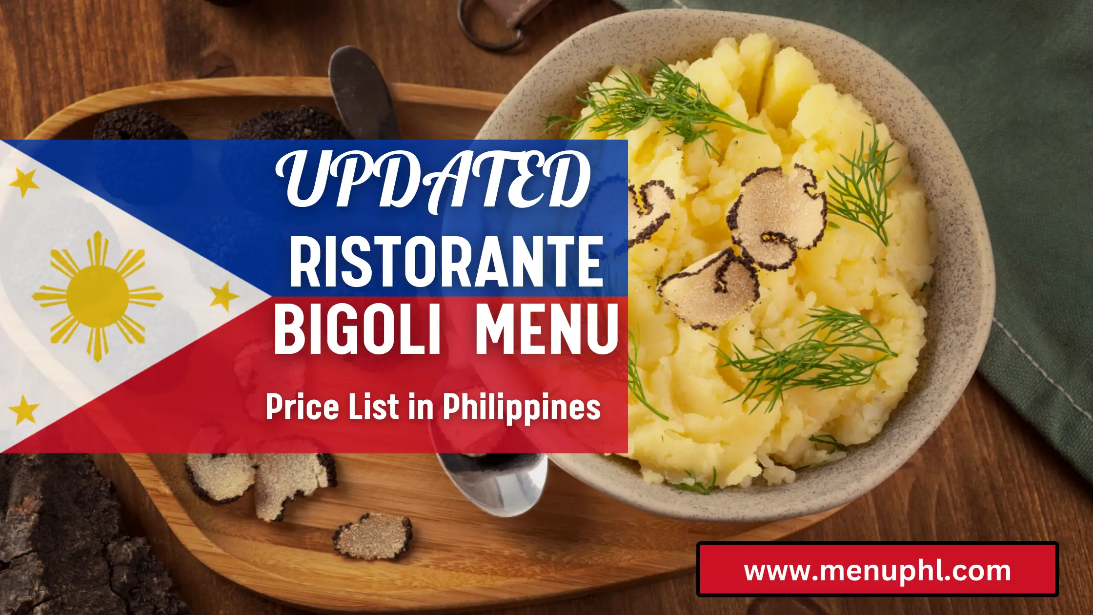 RISTORANTE BIGOLI MENU PHILIPPINES