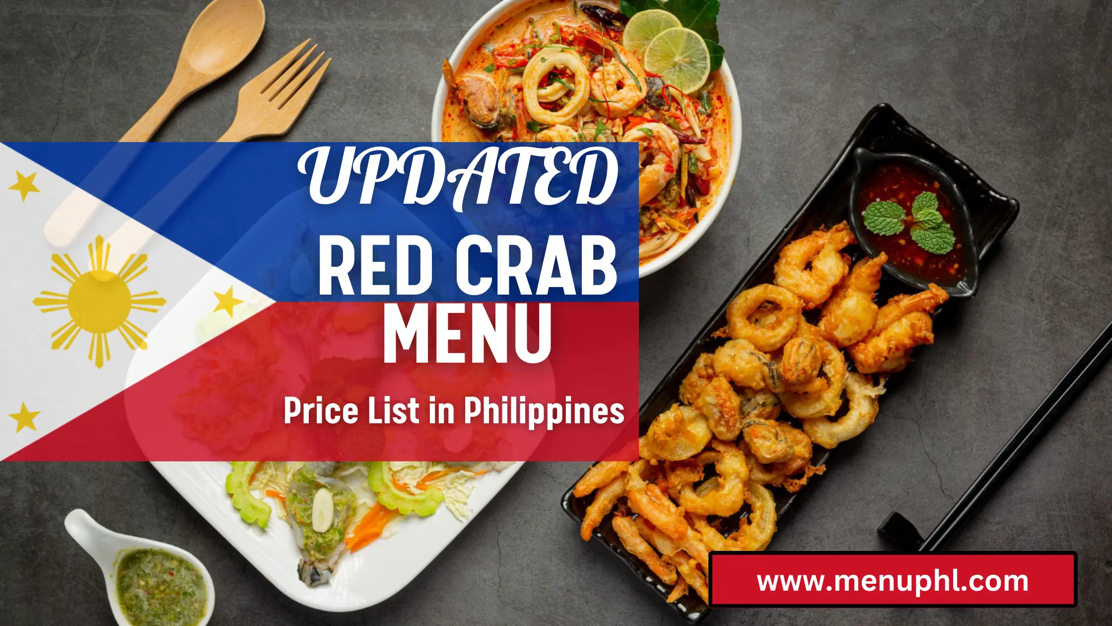 Red on sale crab menu