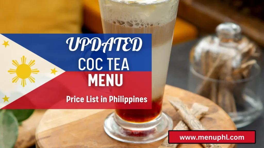 COCO TEA MENU PHILIPPINES 