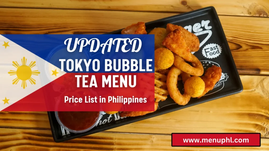 TOKYO BUBBLE TEA MENU PHILIPPINES 