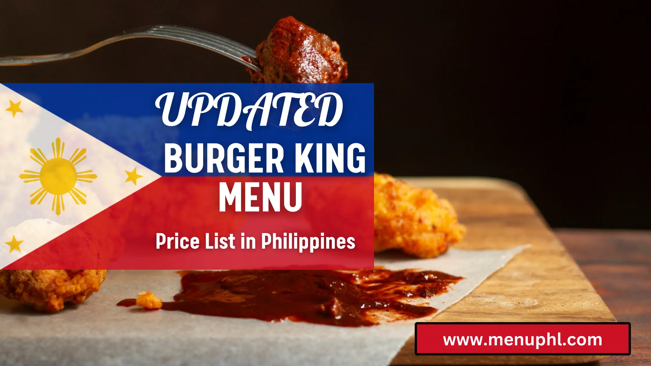 BURGER KING MENU PHILIPPINES