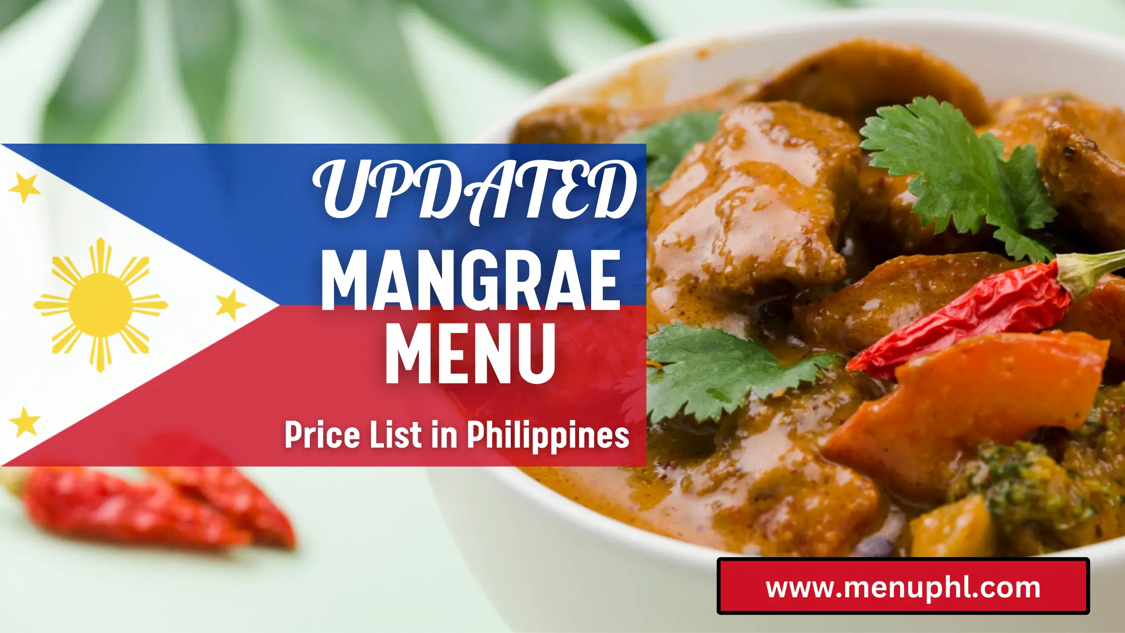 MANGRAE MENU PHILIPPINES & UPDATED PRICES 2024